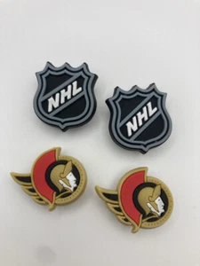 Equipo de hockey de los senadores de Ottawa de la NHL para zapatos Crocs Jibbitz - 4 piezas - Imagen 1 de 1