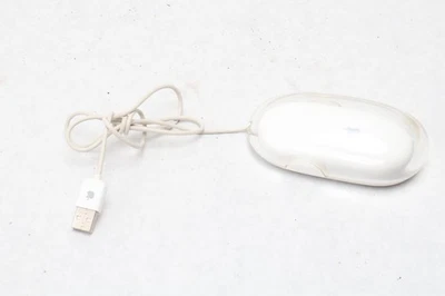 Apple Mac Pro Mouse Genuine Wired Optical M5769 EMC 1967 Clear White - Image 1 of 4