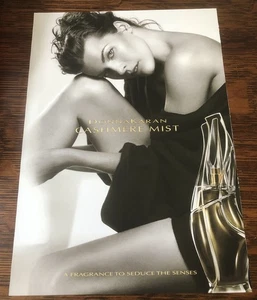 2009 Donna Karan Cashmere Mist - Milla Kovovich - 2-sided Ad w/Scent Strip - Picture 1 of 2