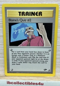 Pokémon 2000 Blaine's Quiz #2 Set Sfida Palestra Illimitato 111/132 WOTC - Foto 1 di 2