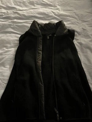 Chaleco Suéter Eileen Fisher Lana Merino Contraste Cremallera, Usado en Excelente Condición! Negro L Foto 1 de 4