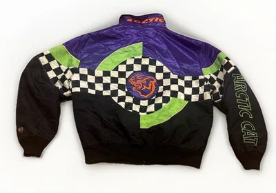 Chaqueta de esquí satinada Arctic Cat vintage años 90 L Thinsulate moto de nieve surf años 80 rara Foto 1 de 4