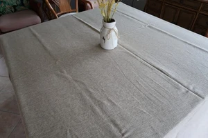 EXC Crate & Barrel Linden Neutral Tischdecke 60" x 144" - Bild 1 von 7