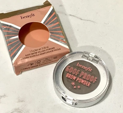 Benefit Goof Proof Brow-Filling Powder Shade #3 Warm Light Brown Full Size NIB - Image 1 of 3