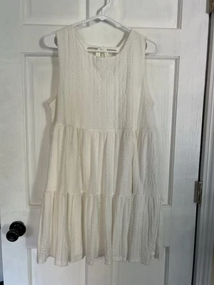 Blusa boho suave sin mangas blanca XL Rewind para mujer con lazo trasero Foto 1 de 4