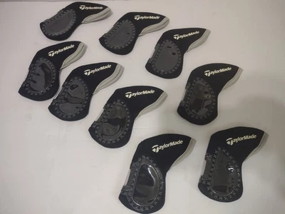 Lote 9 cubiertas de hierro para palos de golf TaylorMade ~ negras y grises con ventanas de pantalla transparentes  Foto 1 de 4