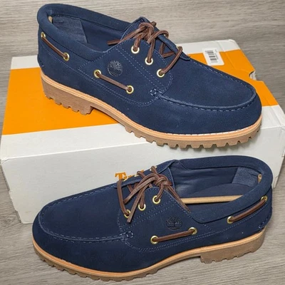 Timberland Men's AE Indigo Suede Boat Shoes Classic Comfort Size 11 Navy Blue - Image 1 of 4