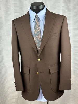 Blazer Sears Clásico Acción Botones Dorados Traje de Ocio 40R Usado en Excelente Condición Ajuste Cónico Foto 1 de 4
