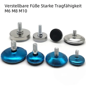 Verstellbare Füße Starke Tragfähigkeit Nivelliermaschine Möbelfuß Weiß M6 M8 M10 - Picture 1 of 47