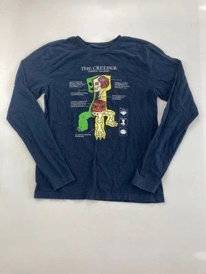 Camiseta Mojang Jinx Minecraft Juvenil L Azul The Creeper Manga Larga Gráfica Foto 1 de 3