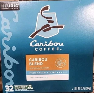 NEW CARIBOU Coffee Caribou Blend Keurig K-Cups, 32 Ct . BB Aug 2025, FREE SHIP - Picture 1 of 1