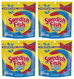 SWEDISH FISH Mini, Soft & Chewy Candy, Share Size Bag, 12-Ounce (Pack of 4) Sale - Picture 1 of 12