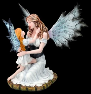 Elfi Figura - Tamy Prende Figlia IN Braccio Bianco Fee Decorazione Fantasy - Bild 1 von 8
