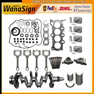 G4NH 2.0L Piston Gasket Rebuild Kit Crankshaft Rod For Hyundai Elantra Kona Kia - Picture 1 of 11