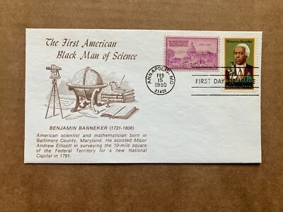 1980 15c Benjamin Banneker 1804 KMC Venture Combination First Day Cover LE / 300 - Image 1 of 2