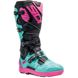Sidi Crossfire 3 SRS Off-Road Boots Black/Mint/Pink EU 45 US 11 - Picture 1 of 6