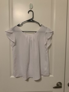 forever 21 white ruffle top