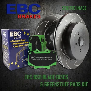 NEW EBC 233mm REAR BSD PERFORMANCE DISCS AND GREENSTUFF PADS KIT PD16KR005 - Picture 1 of 6