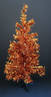 NWT 2 ft.  Orange Tinsel Metallic Halloween Tree ~ UNLIT