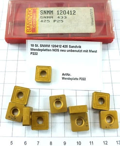 10 placas reversibles SNMM 120412 425 Sandvik NOS nuevas sin usar con IVA P222 - Imagen 1 de 2