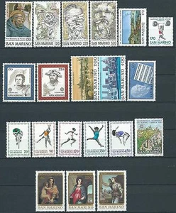 1980 SAN MARINO ANNATA 20 VALORI MNH ** - ED - Foto 1 di 1