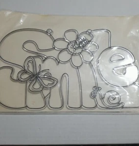 Vintage Sun catcher Sunbeams Paint Plastic Stain Glass Smile Big 10.5" Insects - Picture 1 of 10