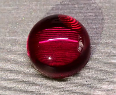 Top quality Round Cabochon Red Color Ruby Lab Created AAAA+ Loose Gemstone - Image 1 of 4