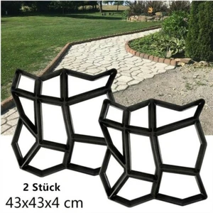 2×DIY Pflasterform Betonpflaster Gießform Schalungsform Schablone Garten Gehweg - Bild 1 von 9