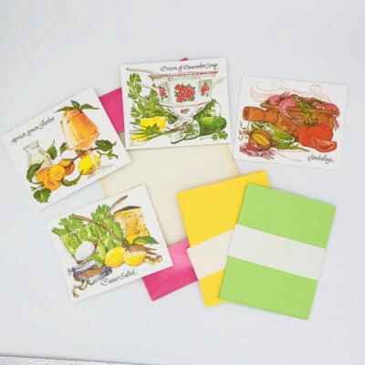 Vintage Current Inc Gourmet Recipe Blank Note Cards 12 Pack 1970s - Image 1 of 4