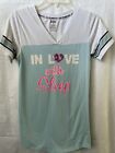 5 More Minutes In Love With Sleep Womens Size M Short Sleeve Sleep Shirt Top