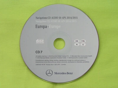 CD NAVIGATION MERCEDES BENZ AUDIO 50 APS SKANDINAVIEN 2015 A C CLK GL M R NTG 2 - Bild 1 von 2