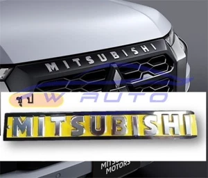 CHROME LETTER FRONT GRILLE BADGE EMBLEM FOR MITSUBISHI TRITON L200 GLX MV 2024 - Picture 1 of 3