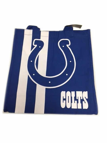 NFL Football INDIANAPOLIS COLTS Tote Bag Purse Reusable Shopping Blue Logo Eco Cover