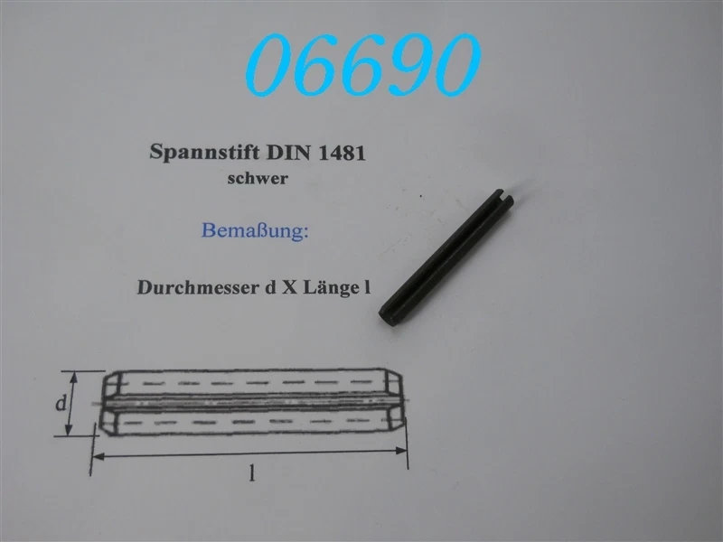 MARKENLOS 25 x SPANNSTIFT SCHWER 6 x 50 mm -DIN 1481-