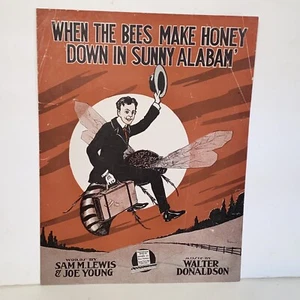 Antik 1919 Wenn die Bienen unten im sonnigen Alabam Honig machen Noten - Bild 1 von 12