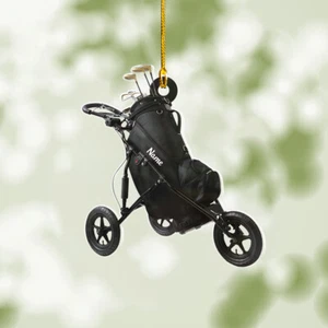 Golf Bag Car Hanging Ornament, Custom Golf Bag Christmas Tree Ornament Decor - Picture 1 of 2