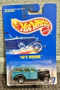 Hot Wheels No. 217 '40's Woodie Teal 1991 New - Picture 1 of 3