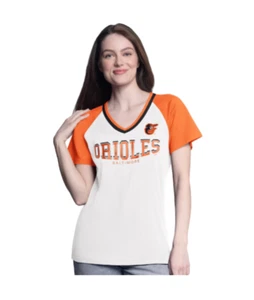 Baltimore Orioles G-III 4-Her Ball Park Raglan Women's T-Shirt-White - Picture 1 of 3