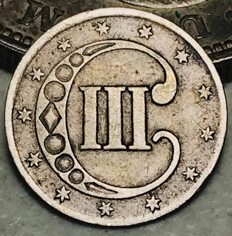 1852 Three Cent Silver Piece Trime 3c Type 1 Ungraded Choice US Coin CC15922 Cover