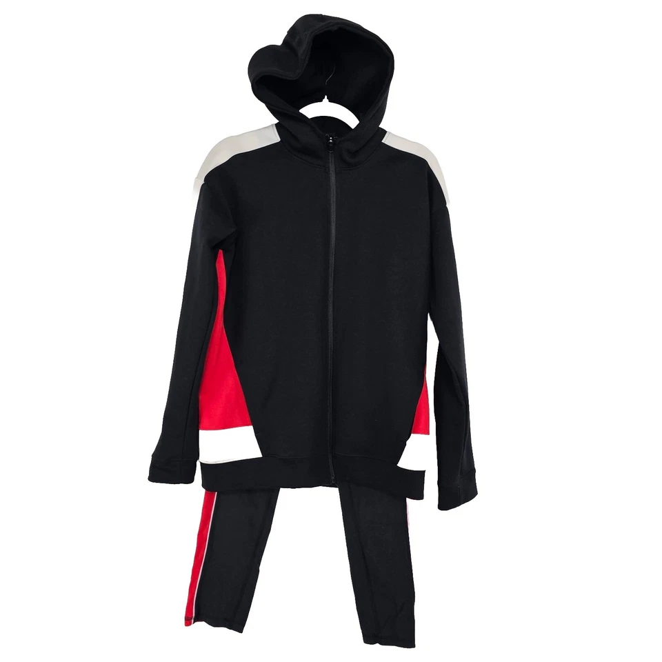 Conjunto Atlético Ideology Jr Mujer Talla XL Sudadera con Capucha Chaqueta Leggings Negro Rojo Correr Foto 1 de 4