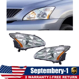 1 Pair HID+Halogen Headlights Headlamps For 2004-2009 Lexus RX330 RX350 RX400h - Picture 1 of 16