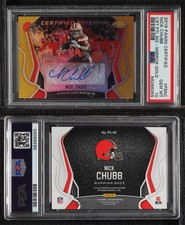 2019 Certified Potential Signatures Mirror Gold /25 Nick Chubb PSA 10 Auto