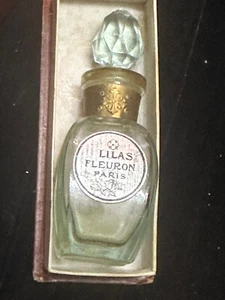 VINTAGE RARE PERFUME BOTTLE LILAS FLEURON PARIS ANTIQUE - Picture 1 of 5