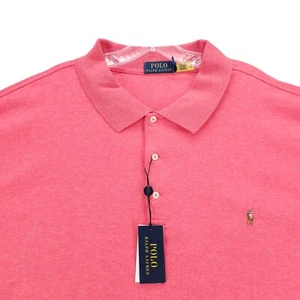 NWT Polo Ralph Lauren Polo Shirt Pink Heather 100% Cotton BIG & TALL Size 5XB - Picture 1 of 6