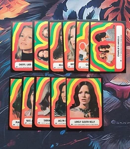 1977 Topps CHARLIE'S ANGELS Series 4 - 11 Sticker Set Cheryl Ladd Jaclyn Smith - Picture 1 of 2