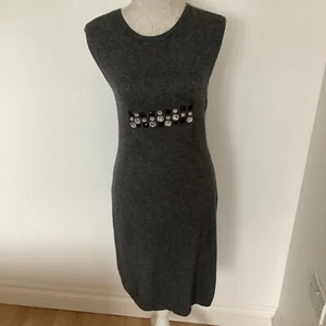Mariska Grey Sleeveless Dress With Cashmere And Angora Bust 32ins - Picture 1 of 6