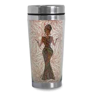 Stainless Steel Beautifully Blessed Travel Mug Cidne Wallace Artist Giftware - Picture 1 of 1