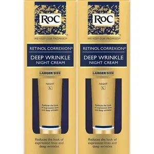 RoC Retinol Correxion Deep Wrinkle Anti-Aging Night Cream, 1.1 fl oz (2pk) - Picture 1 of 9