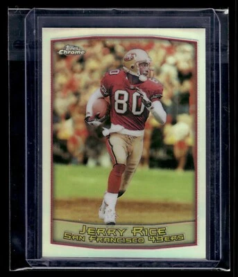 1999 Topps Chrome Refractor #50 Jerry Rice 49ers HOF - Image 1 of 2