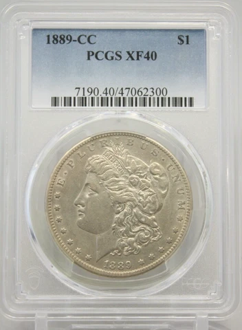 1889-CC Morgan Silver Dollar PCGS XF 40 #2300 Cover